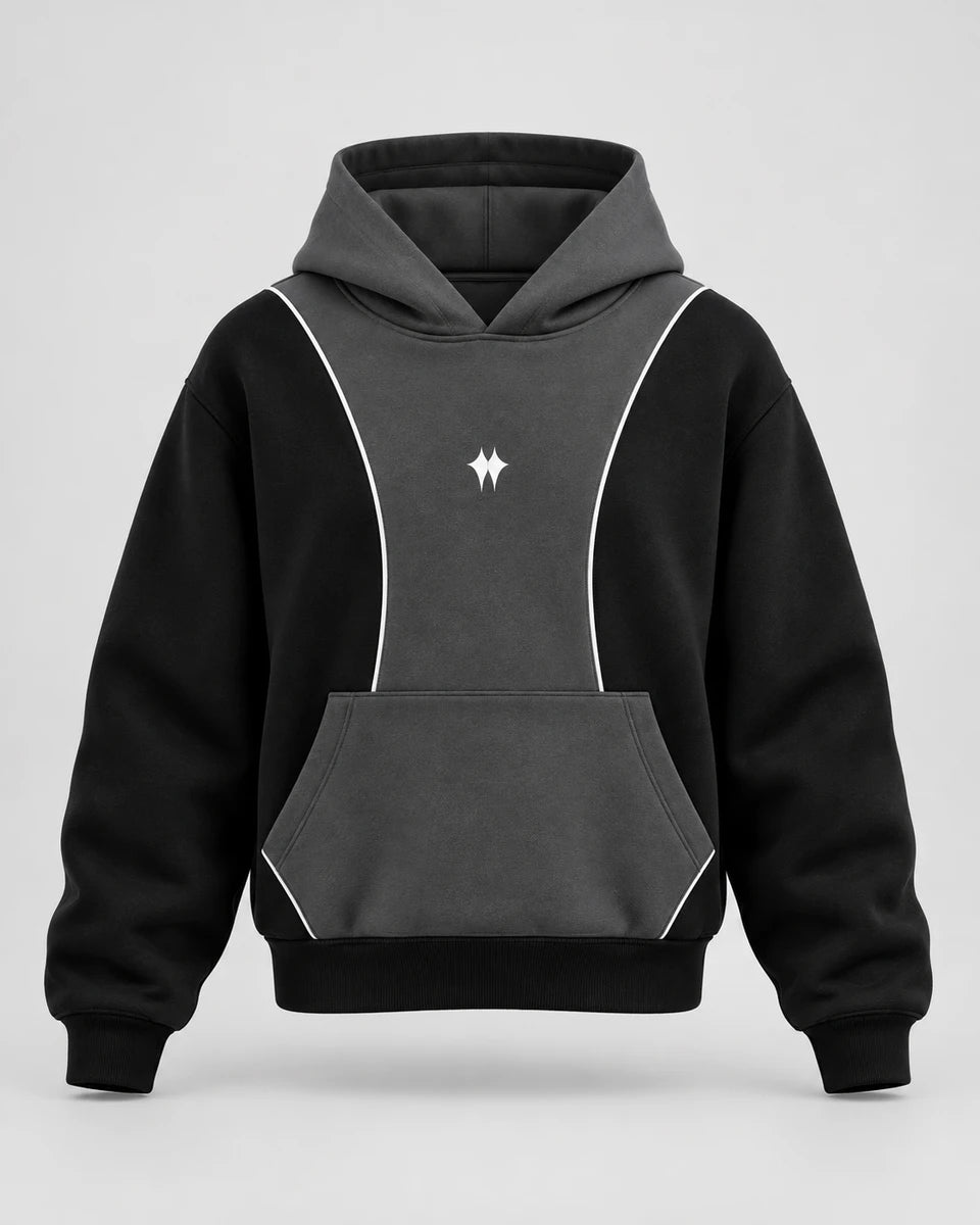 Eclipse Hooded Vest, front, studio interpretation