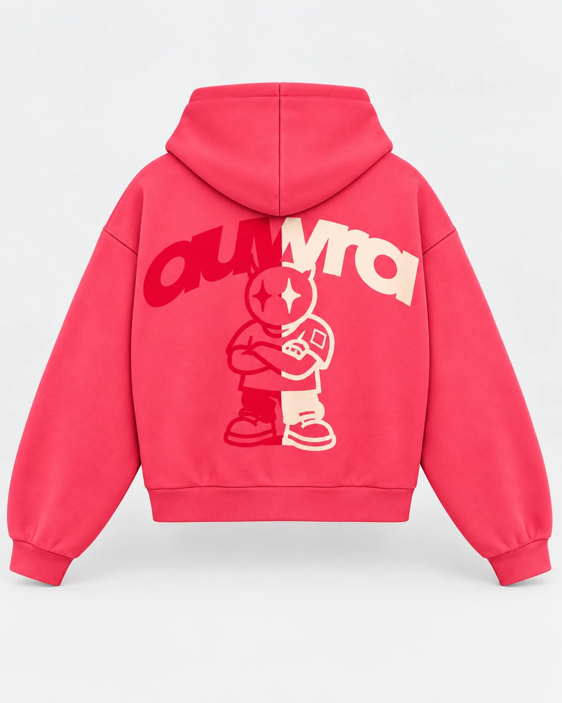 Cosmic Mascot Hoodie, back, studio interpretation