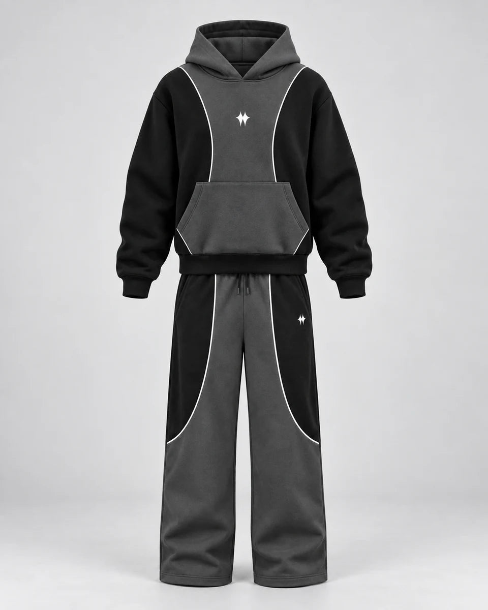 Full Eclipse Tracksuit, complete front view, studio interpretation
