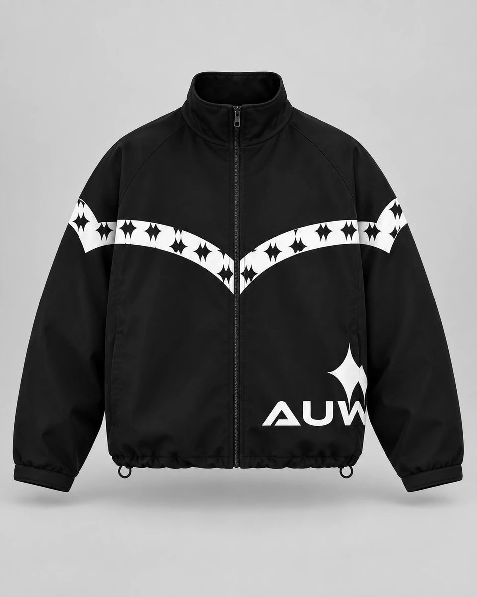 Stellar Track Jacket, front, studio interpretation