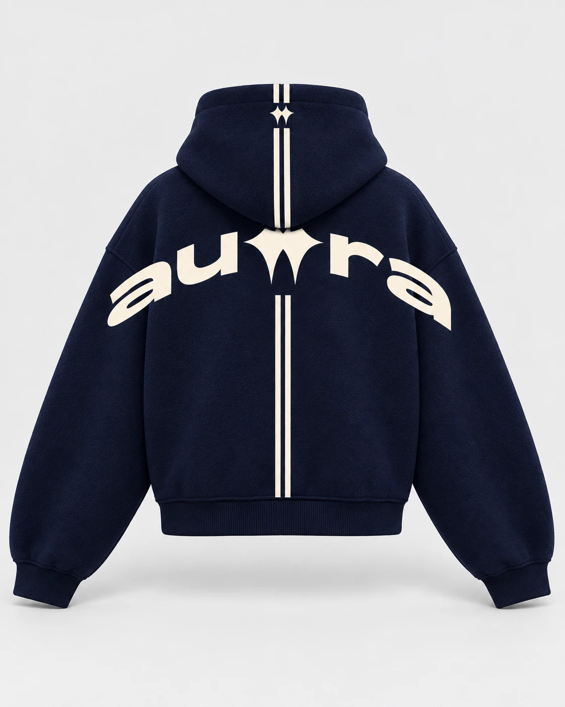 Vault Hoodie, back, studio interpretation